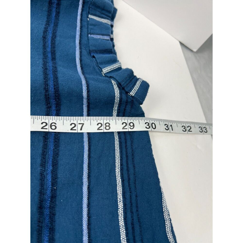 Wonderly Blue/White/Black Striped Short Sleeve Camp Shirt 3X EUC - Picture 7 of 7